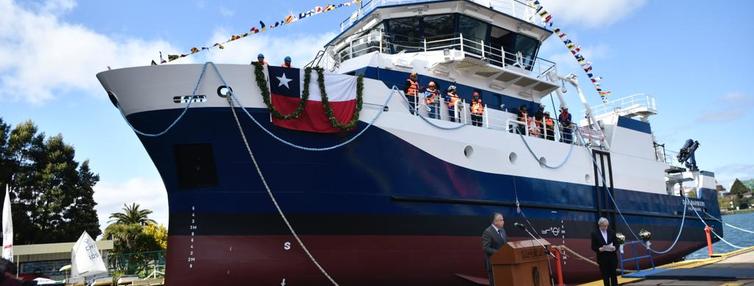 Inversión de US$14 millones: Chile tiene un nuevo buque de investigación oceanográfica