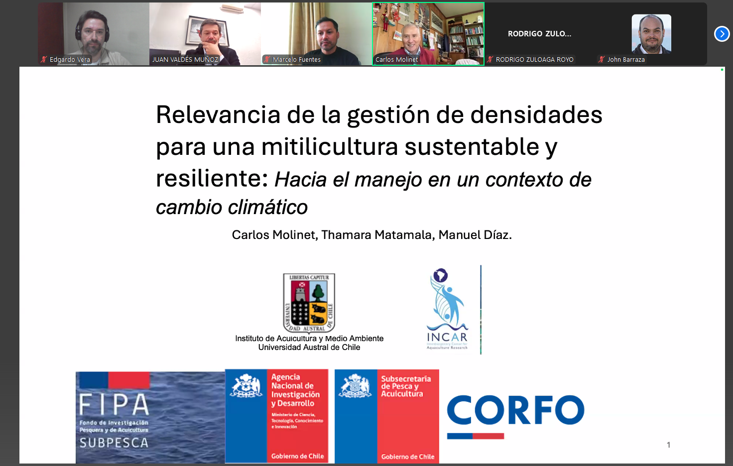 Fortalecen la discusión sobre acuicultura sostenible con curso sobre densidades productivas