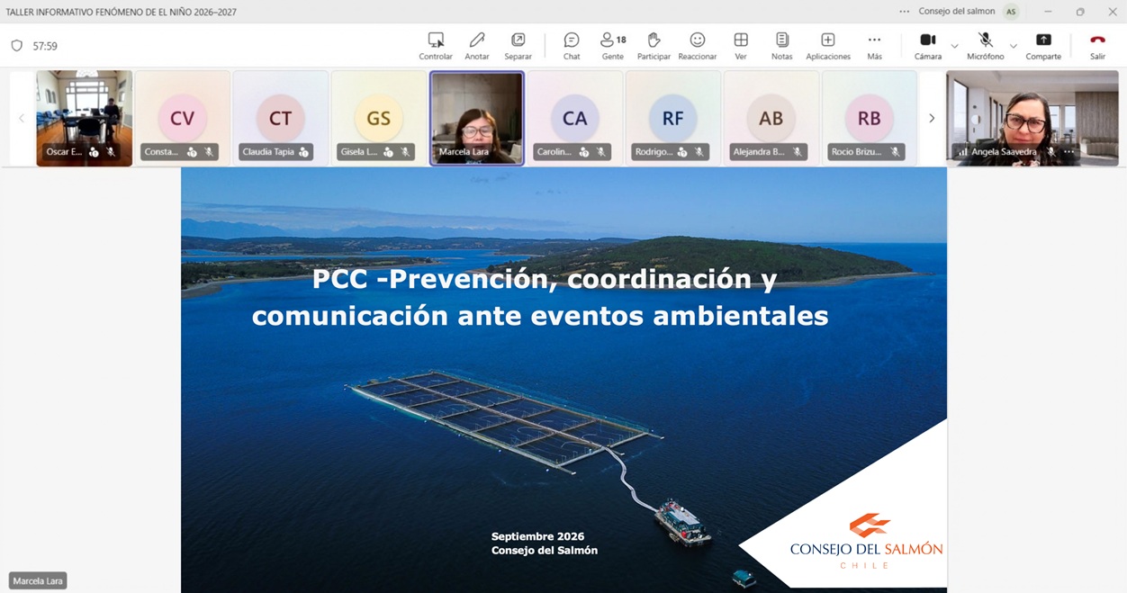 Consejo del Salmón reúne a instituciones públicas para fortalecer preparación ante fenómeno de El Niño 2026–2027